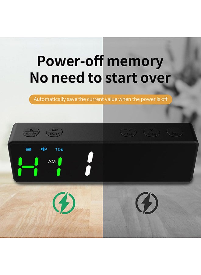 Generic - Mini Gym Timer Rechargeable Stopwatch Portable Countdown/up Clock with Magnetic Back for Home Gym Fitness Training - Image 1