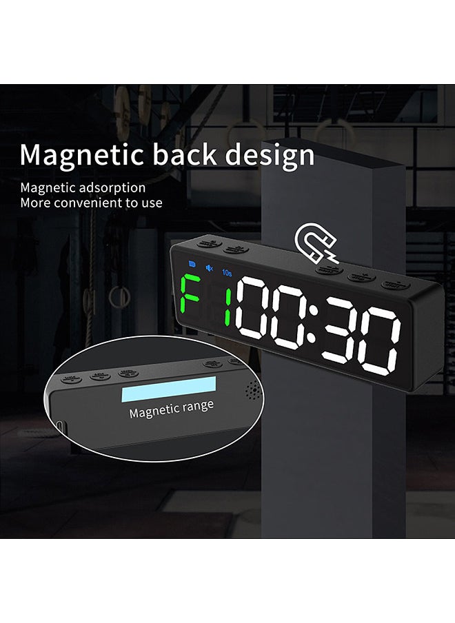 Generic - Mini Gym Timer Rechargeable Stopwatch Portable Countdown/up Clock with Magnetic Back for Home Gym Fitness Training - Image 1