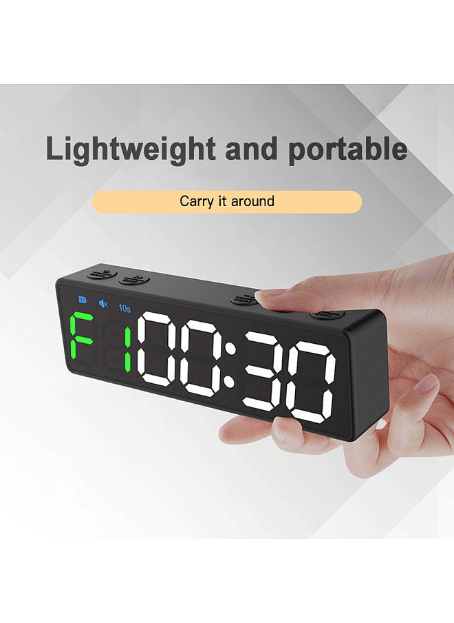 Generic - Mini Gym Timer Rechargeable Stopwatch Portable Countdown/up Clock with Magnetic Back for Home Gym Fitness Training - Image 1