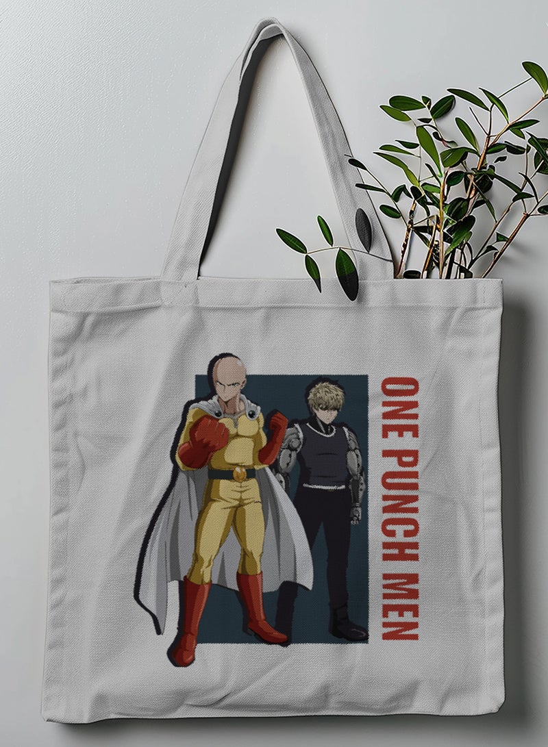 لوحة حقيبة يد بأحزمة كتف من البوليستر بتصميم أنمي سايتاما و جينوس - Image 1