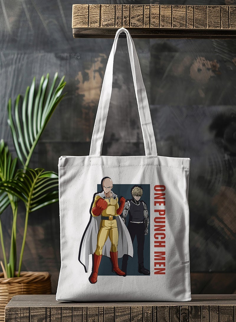 لوحة حقيبة يد بأحزمة كتف من البوليستر بتصميم أنمي سايتاما و جينوس - Image 3
