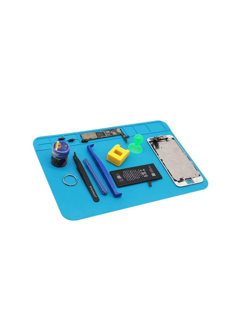 Y&D - Multi Purpose Work Mat, Repair Mat Soldering Silicone Station with Grids Used for Watch Phone Laptop Smartphone LCD Screen Separator Machine Tools (2 Pack) - Image 1