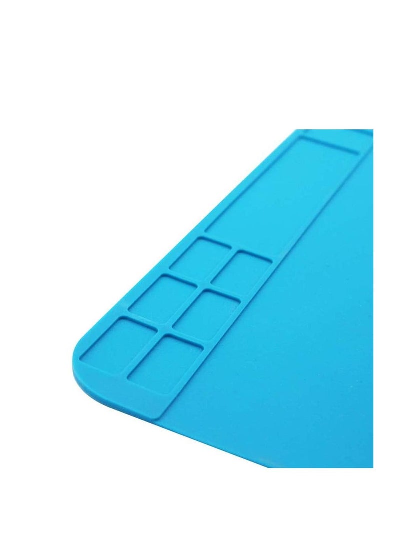Y&D - Multi Purpose Work Mat, Repair Mat Soldering Silicone Station with Grids Used for Watch Phone Laptop Smartphone LCD Screen Separator Machine Tools (2 Pack) - Image 1