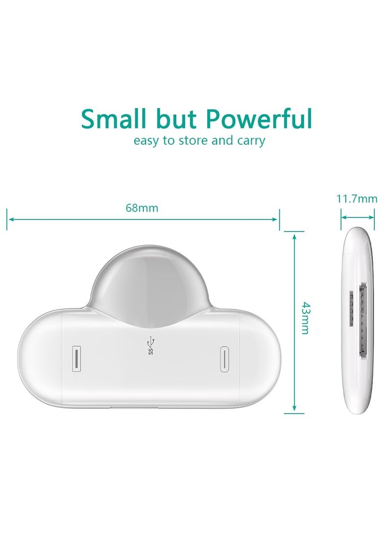 3-in-1 SD Card Reader for iPhone/i Pad Android USB-C Mac PC Camera, High-Speed Portable Micro SD Card Adapte,Computer Memory Card Reader Viewer Compatible for TF and SD Card