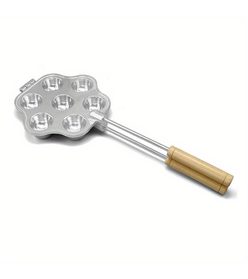 Aluminum Egg Tart Mold Cake Flat Bottom Pudding Baking Cup With Handle Seven Holes Chrysanthemum Tower Holder - Image 4