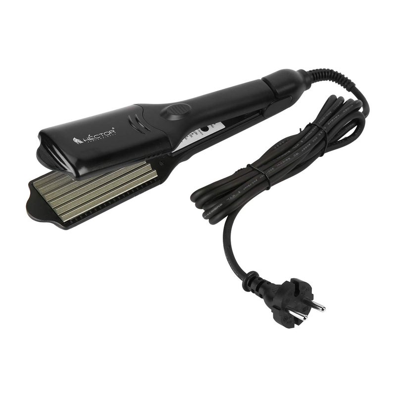 Hector Professional 4-in-1 Ceramic Hair Crimping Machine for Women | Adjustable Temperature & Interchangable Plates | Hair Styling Tool for Wavy, Crimped & Textured Hair (Model HT-15) - Image 1