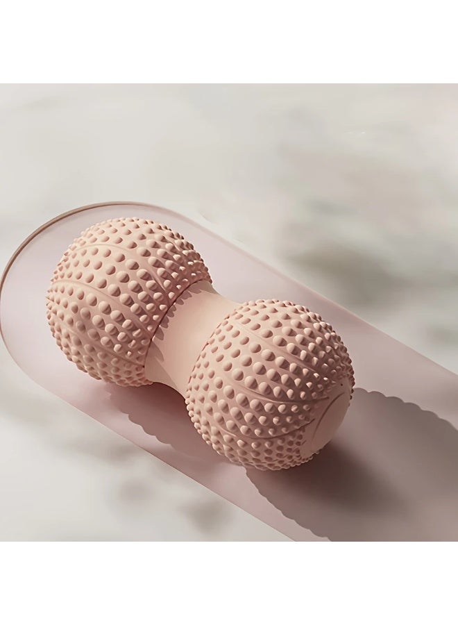 Goolsky كرة تدليك اليوغا بالفول السوداني الوردي - مادة TPE، مثالية للاسترخاء العضلي للقدم والعمود الفقري، ملحقات تدريب اللياقة البدنية، للاستخدام البالغ، ملحقات الاسترخاء | تصميم مريح | نسيج ناعم - Image 5