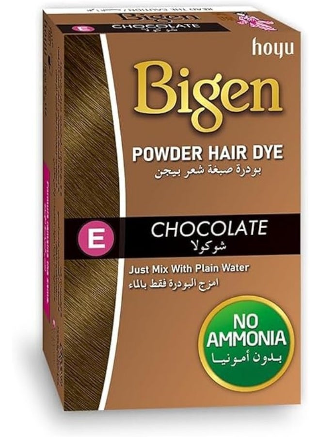 Bigen Hair Color Powder Chocolate E By Bigen - 6g - Image 1