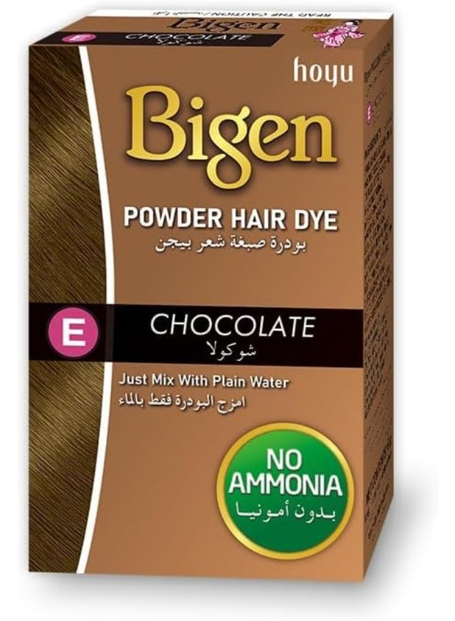 Bigen Hair Color Powder Chocolate E By Bigen - 6g - Image 2