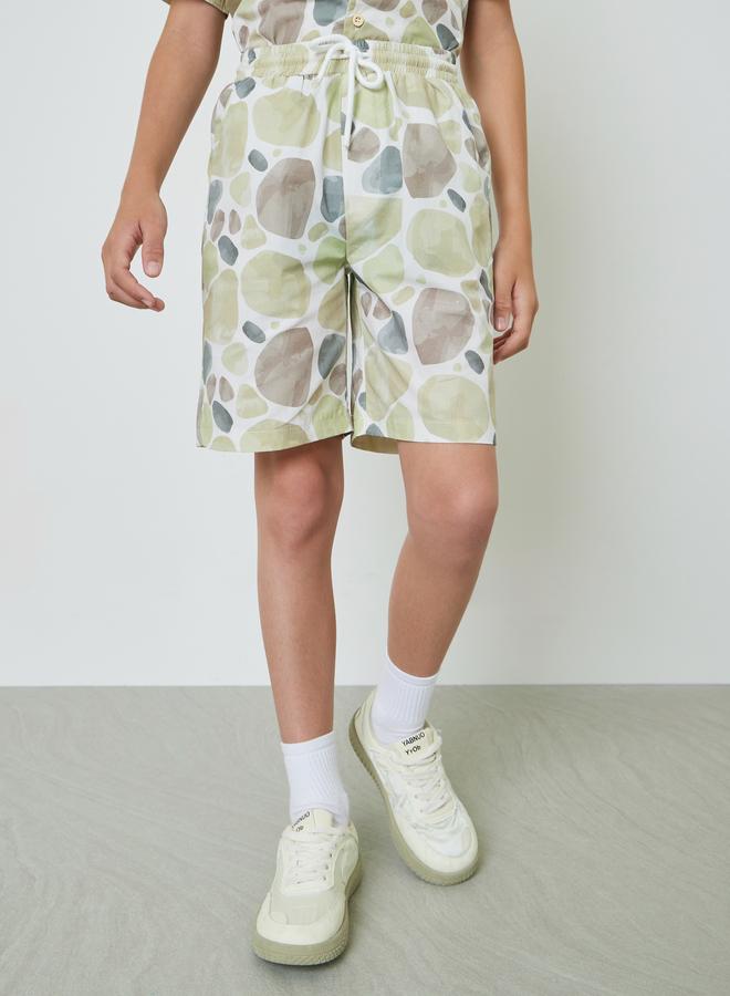 Styli Teen Boys All Over Print Viscose Blend Shorts - Image 1