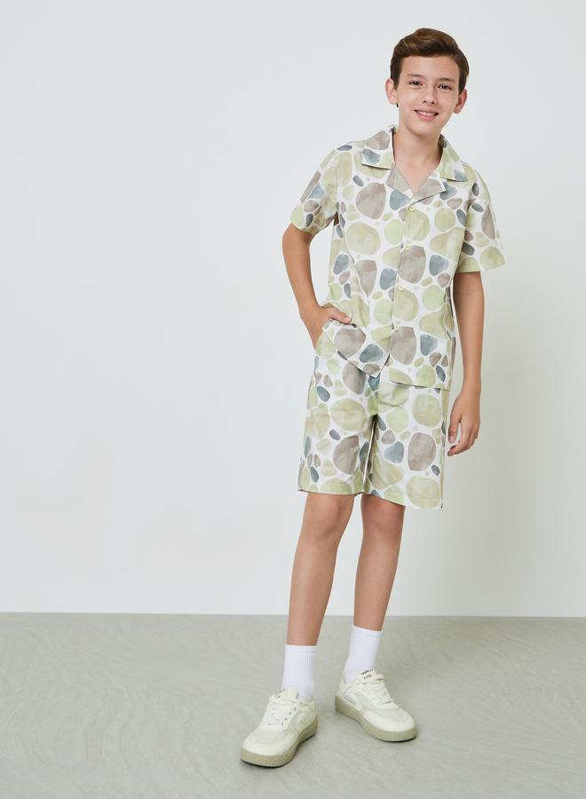 Styli Teen Boys All Over Print Viscose Blend Shorts - Image 2