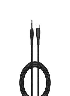 Braided 3.5 to Type-C AUX Cable 1.2M - Black