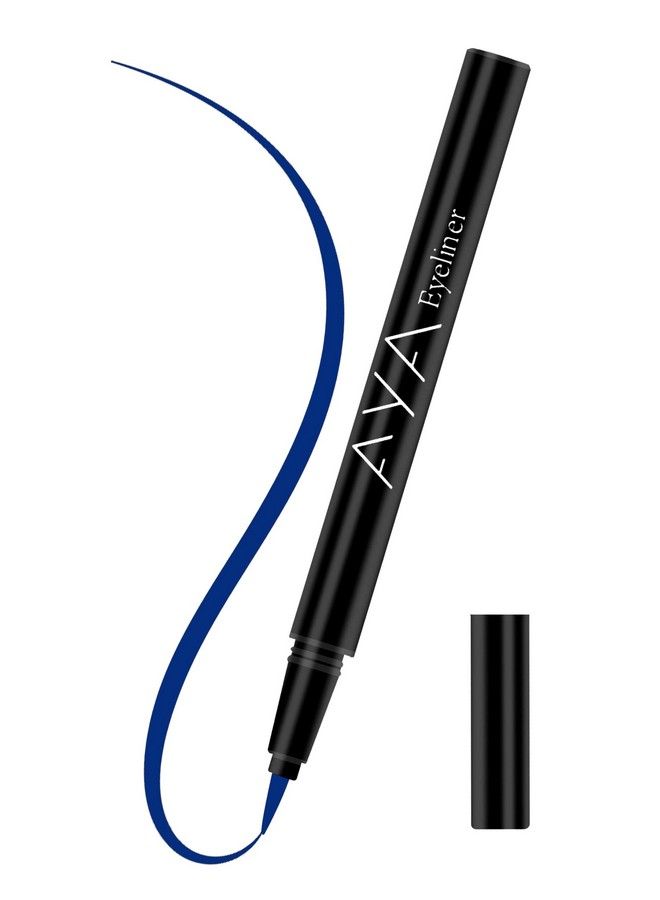 AYA Waterproof Long Lasting Eyeliner Blue ; Smudge Proof Transfer Proof Eye Liner For Eye Makeup ; - Image 1