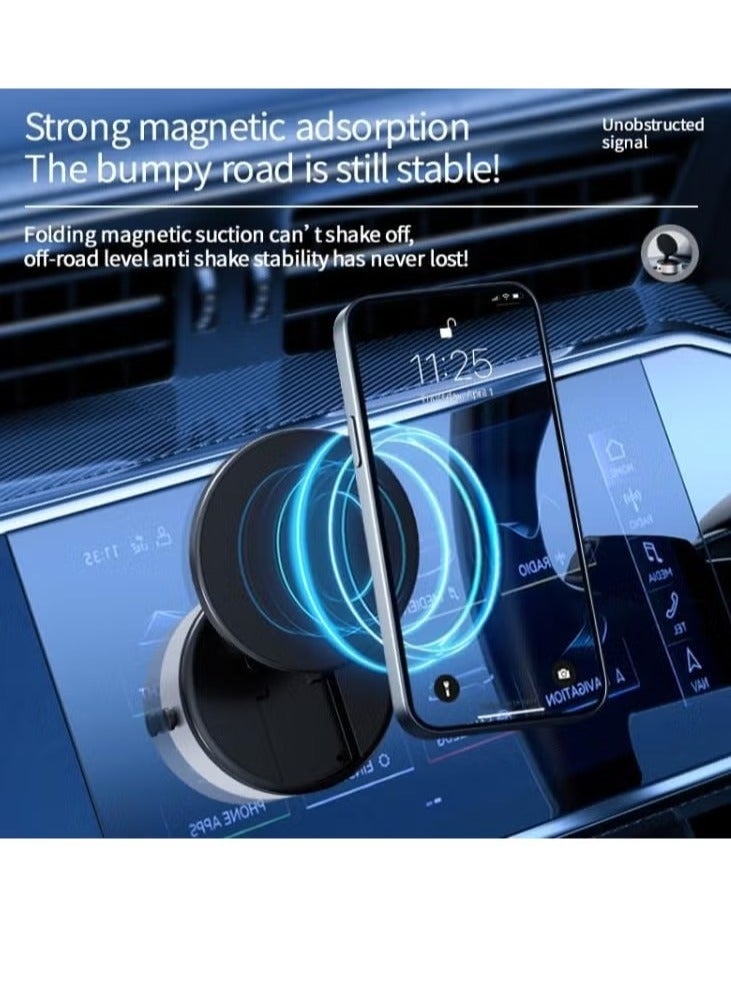 New Latest Enhanced Car Interior Mount Mobile Phone Holder, Magnetic Suction Cup Universal Suction Bracket, 360 Degree Rotation| Suitable For Dashboard, glass, mirror, any smooth surface - Image 5