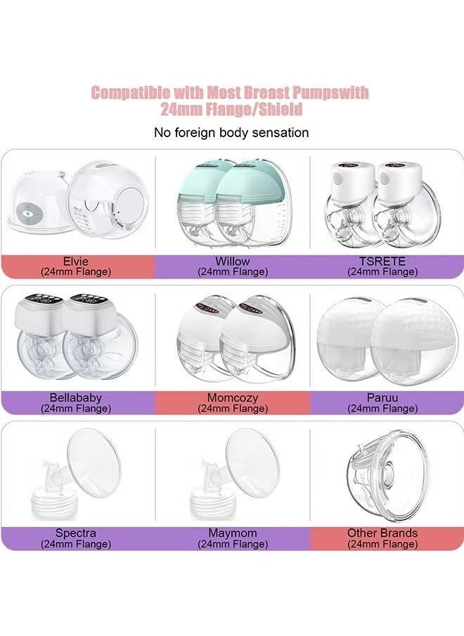 الضفدع الحقيقي 10 قطع من حشوات مضخة الثدي مقاس 13/15/17/19/21 مم ومسطرة، متوافقة مع Momcozy S12 Pro/S9 Pro/S12/S9 - Image 4