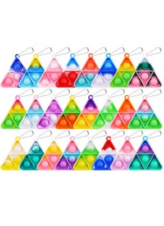 Mini Keychain Fidget Bubble Toy Pioneer Triangle bead chain