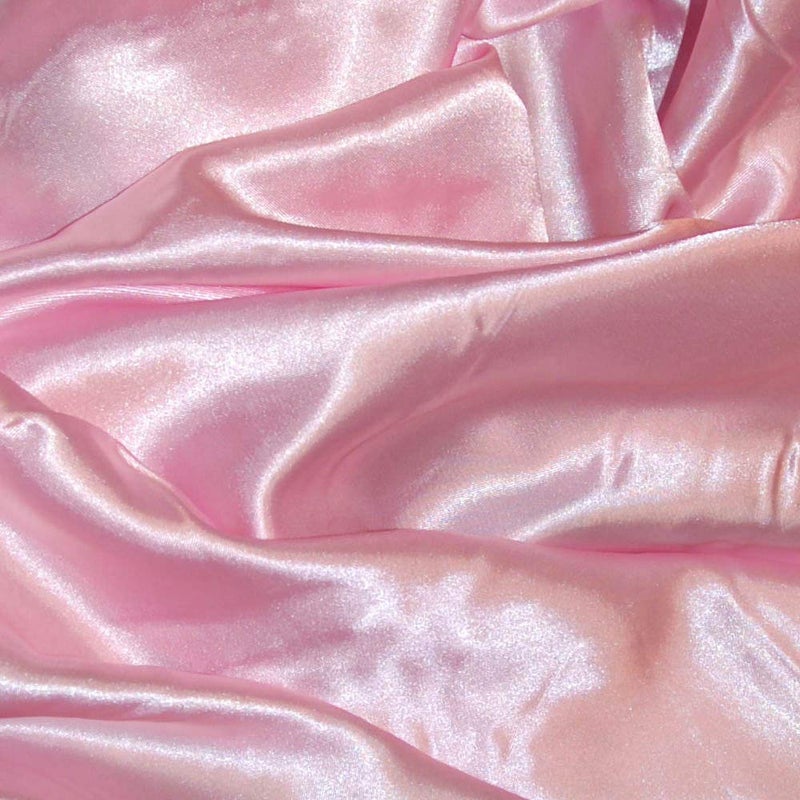 Bini Fabrics Light Pink Silky Satin Dress Fabric Plain Satin Material 4445 Width Slik Shiny Fabrics 5 Meter - Image 1