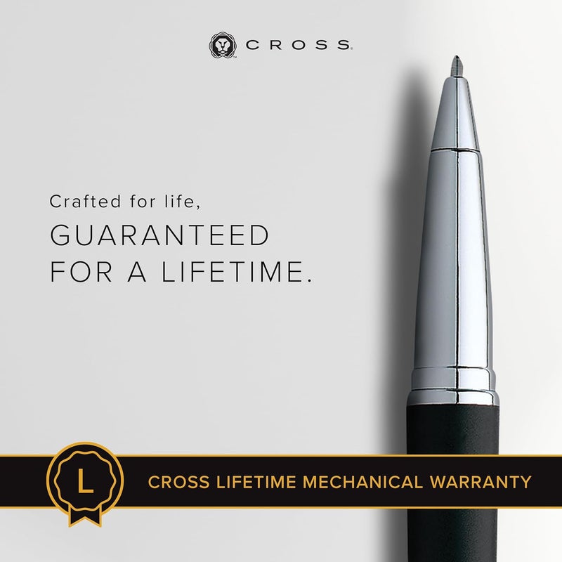 Cross قلم حبر جاف وقلم رولر من كروس ATX باللون الأسود البازلت - Image 3