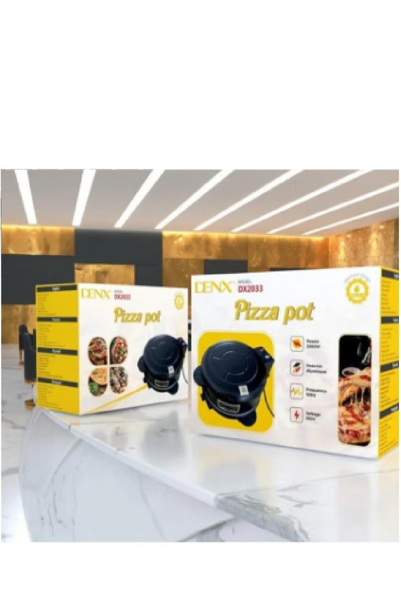 دينكس صانعة بيتزا كهربائية من هوم بيكر، 30 سم، 2200 واط، فرن بيتزا منزلي DX2033 - Image 2