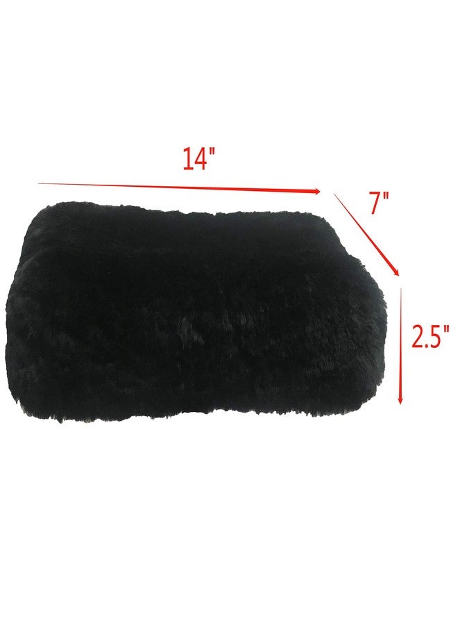 Welcomeget Knee Walker Pad Cover-Real Genuine Merino Sheepskin high Comfort Ability Cushion for Knee Scooter Accessory Leg Cart Improves Comfort During Injury Black - Image 3