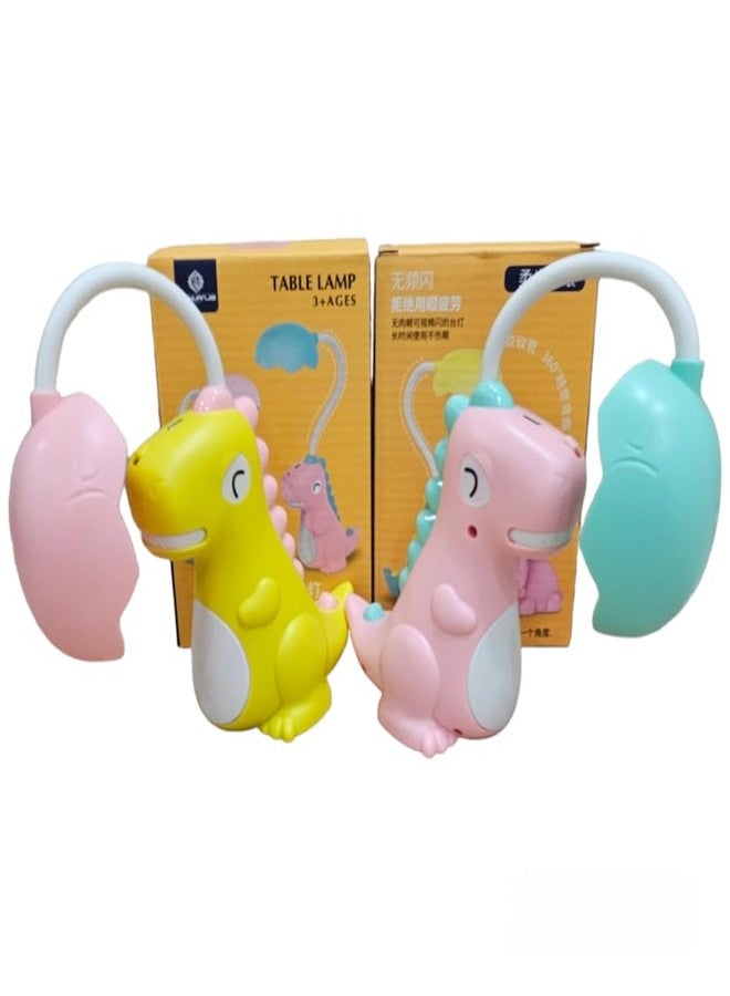 ARUNA DECOR Dinosaur Kids Table Lamp [Set of 2], Portable Table Light, Cute Foldable Reading Light Bedroom Children's Table Lamp for Study | Return Gifts| Night lamp [12 inch] (Dragon Combo) - Image 4