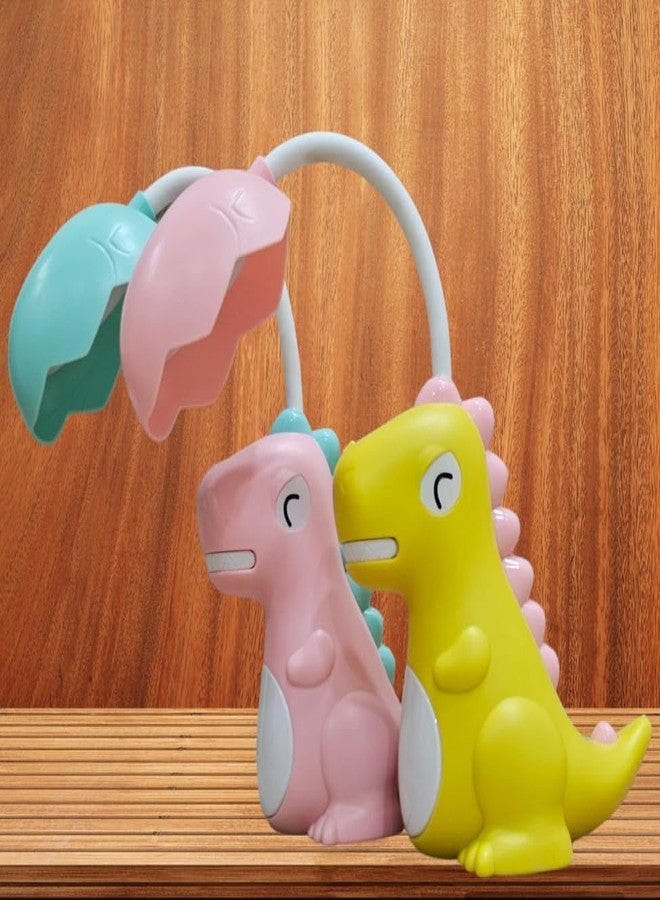 ARUNA DECOR Dinosaur Kids Table Lamp [Set of 2], Portable Table Light, Cute Foldable Reading Light Bedroom Children's Table Lamp for Study | Return Gifts| Night lamp [12 inch] (Dragon Combo) - Image 1
