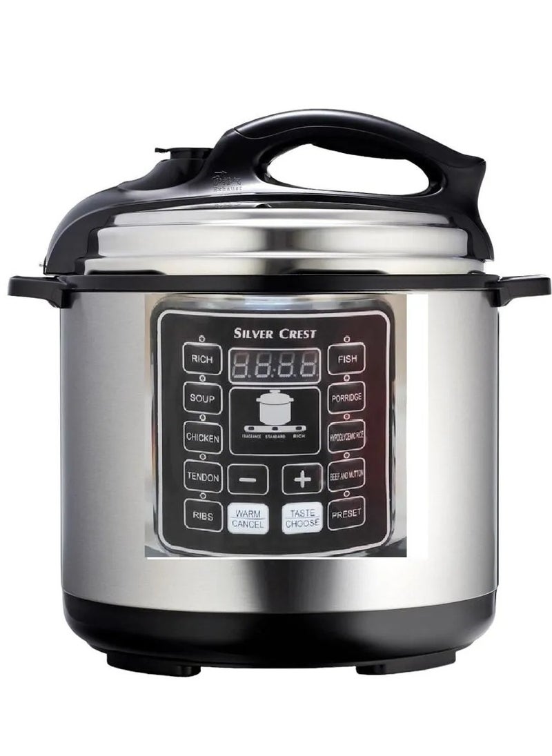SILVER CREST SILVER CREST 10 In 1 Electric Pressure Cooker Instant Programmable Smart Pot 1050 Watts Rice Cooker, 6 Liters, 10 Smart Programs  - Image 1