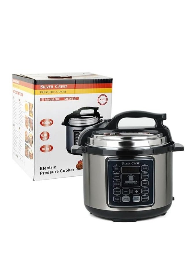 SILVER CREST SILVER CREST 10 In 1 Electric Pressure Cooker Instant Programmable Smart Pot 1050 Watts Rice Cooker, 6 Liters, 10 Smart Programs  - Image 2