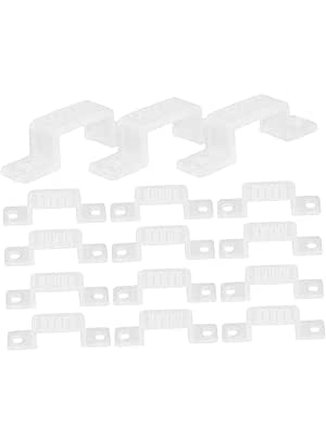 100pcs Durable Plastic Led Strip Light Clips Mounting Clamp Holders For Indoor Outdoor Use - Image 1