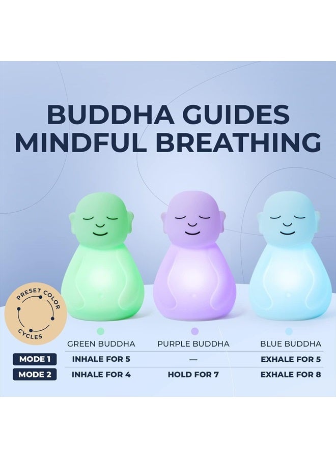 Mindsight 'Breathing Buddha' Guided Visual Meditation Tool for Mindfulness | Slow Your Breathing & Calm Your Mind for Stress & Anxiety Relief | Perfect for Adults & Kids - Image 2