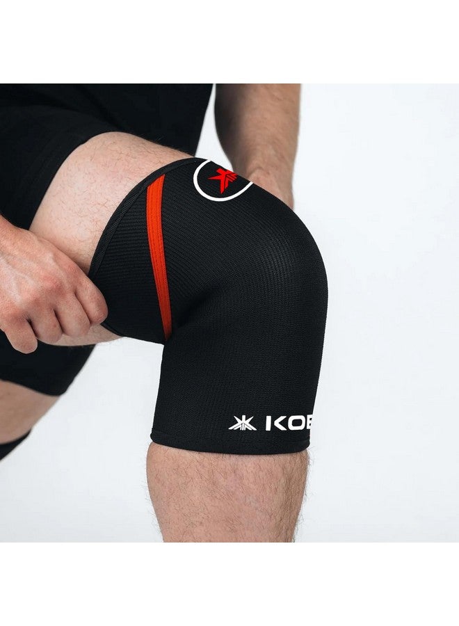 Kobo 7 mm Knee Cap Compression Support Knee Sleeves for Powerlifting Gym Squats Running Cycling Sports Jogging Workout Pain Relief (Material: Neoprene & Spandex) - Image 3