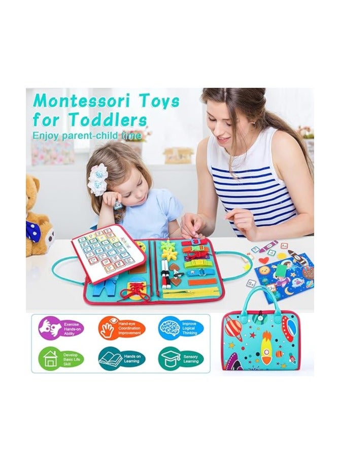 Fantastic-Kids-Toys Educational Activity Board for 1 2 3 4 Year Old Kids, Montessori Sensory Activity Board, Fine Motor Skills Learning Toys for Preschool Learning Toys for Boys and Girls (M-1)  - Image 3