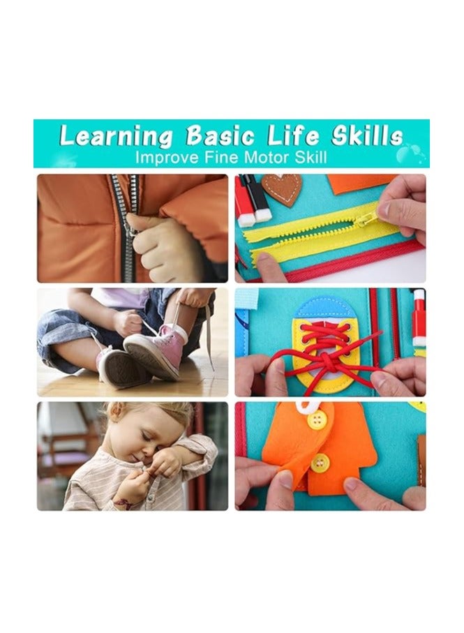 Fantastic-Kids-Toys Educational Activity Board for 1 2 3 4 Year Old Kids, Montessori Sensory Activity Board, Fine Motor Skills Learning Toys for Preschool Learning Toys for Boys and Girls (M-1)  - Image 5
