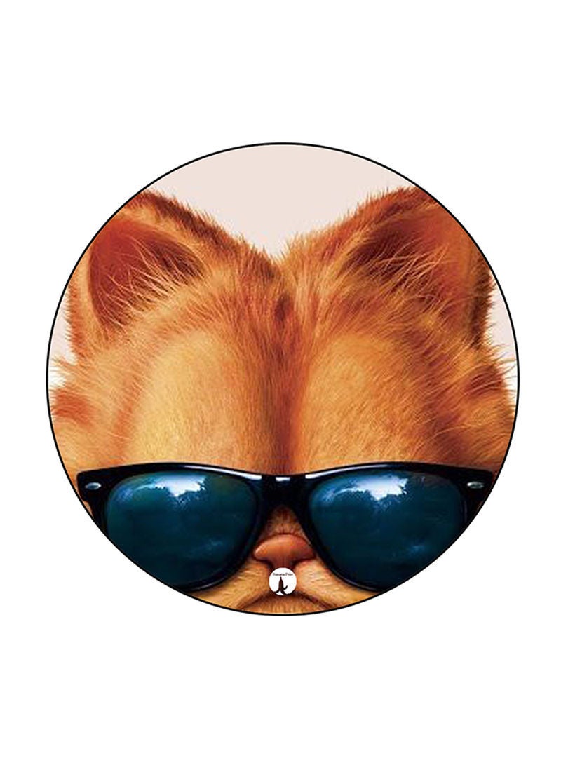 Garfield Printed Mouse Pad Round  Multicolour
