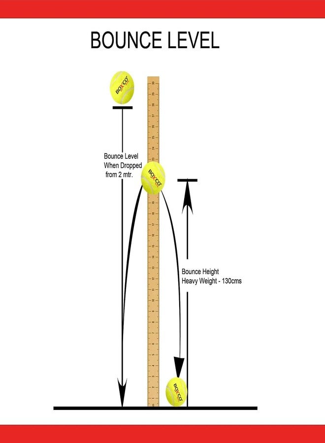 BOXCO Elite Medium Weight Tennis Cricket Ball, Practice Ball (Yellow, Pack of 6) - Image 5