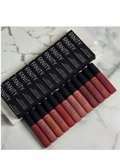 FANITY Set of 12 multi-colour permanent liquid lipstick 