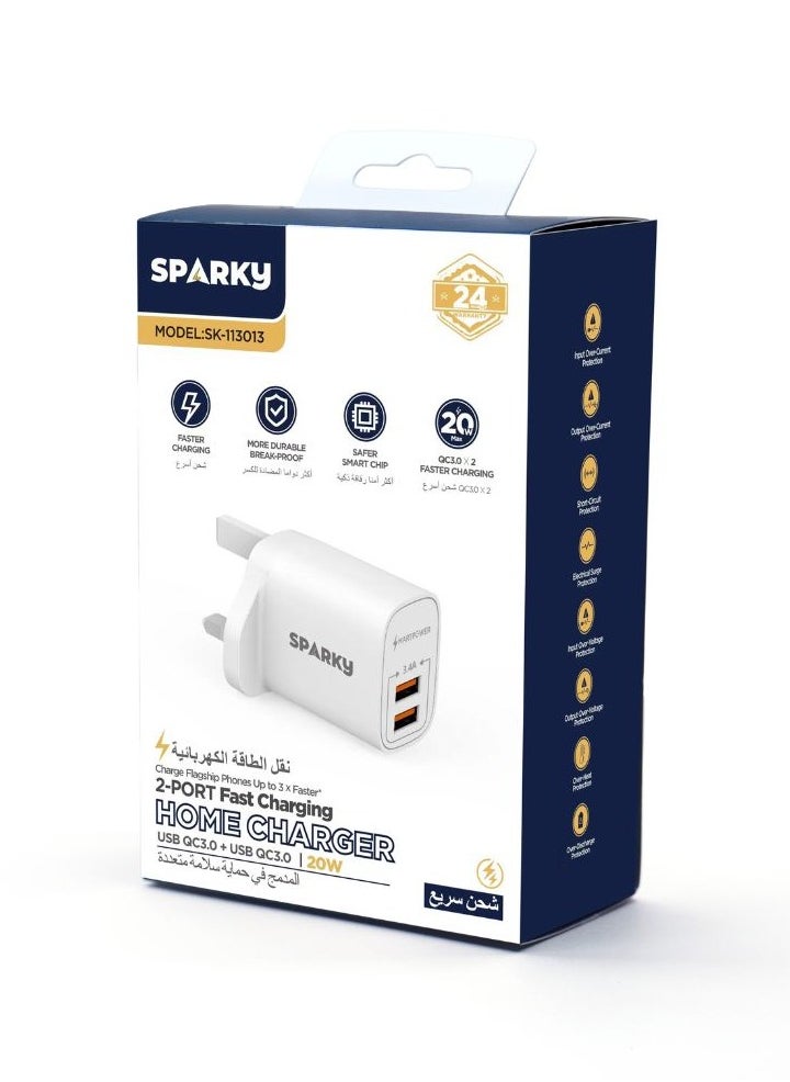 Sparky - Fast wall charger with two USB ports - Image 1