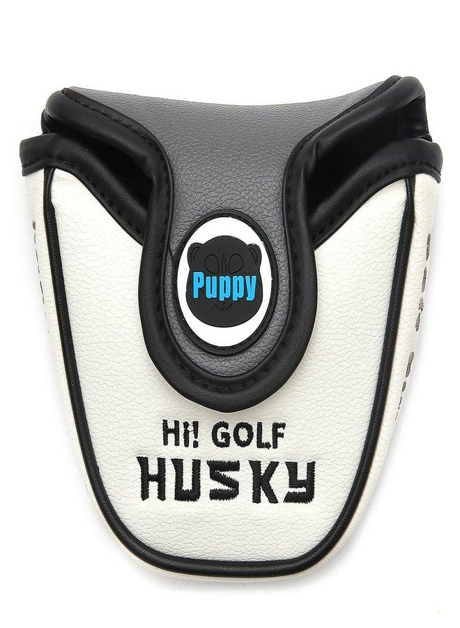 SHABIER PU Leather Mallet Putter Head Cover with Husky Design Golf Club Funny PU Leather Cartoon Animals Headcovers Protector (Mallet Putter Cover) - Image 2