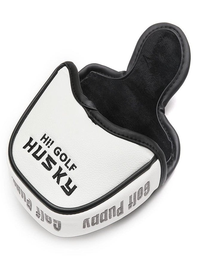 SHABIER PU Leather Mallet Putter Head Cover with Husky Design Golf Club Funny PU Leather Cartoon Animals Headcovers Protector (Mallet Putter Cover) - Image 3