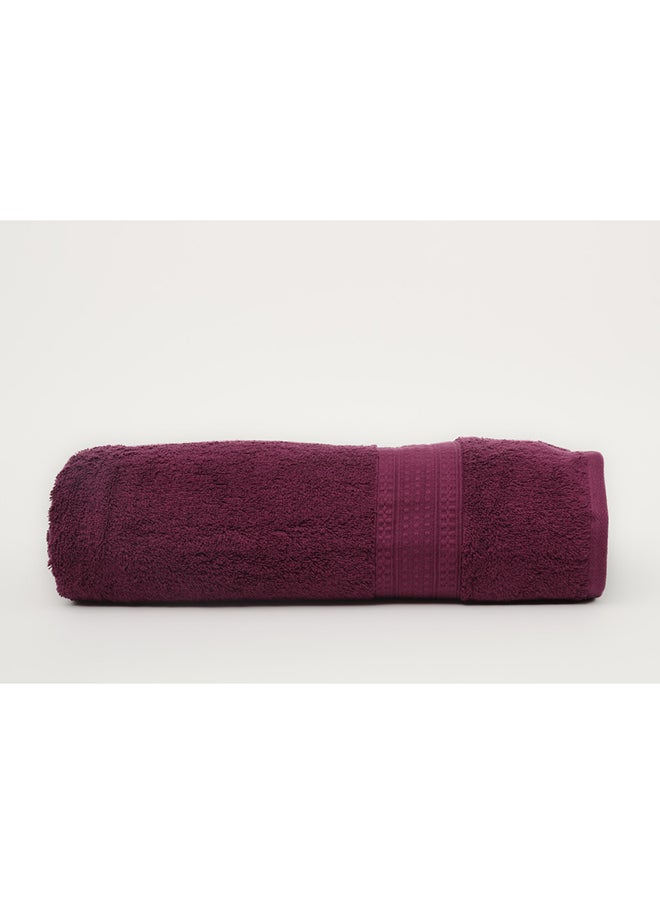 White Rose Towel BRIX S - 500 GSM - 100% Cotton Terry -Bath Sheet 80x160 cm-Premium Touch-Quick Dry - Super Absorbent-Purple  - Image 3
