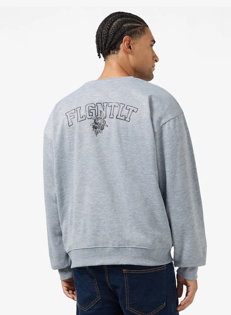 سفنتي فايف Oversized Graphic Sweatshirt