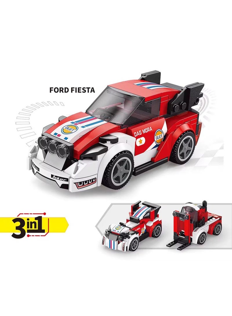 Pingao Blocks Come Alive Famous Car 3-in-1 Building Blocks Toy Set Red 161 Pieces for Kids 6+ - Image 3