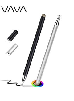 Stylus Pen for Touch Screen (2 Pack Two Way High Sensitivity) Universal Capacitive Pen for iPad iPhone Android Samsung Phone Microsoft Tablet