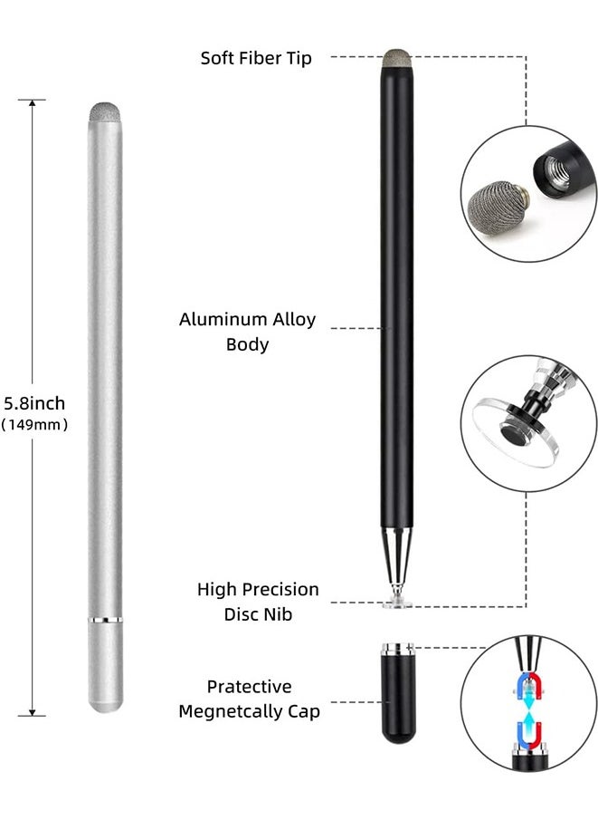 VAVA - Stylus Pen for Touch Screen (2 Pack Two Way High Sensitivity) Universal Capacitive Pen for iPad iPhone Android Samsung Phone Microsoft Tablet - Image 1