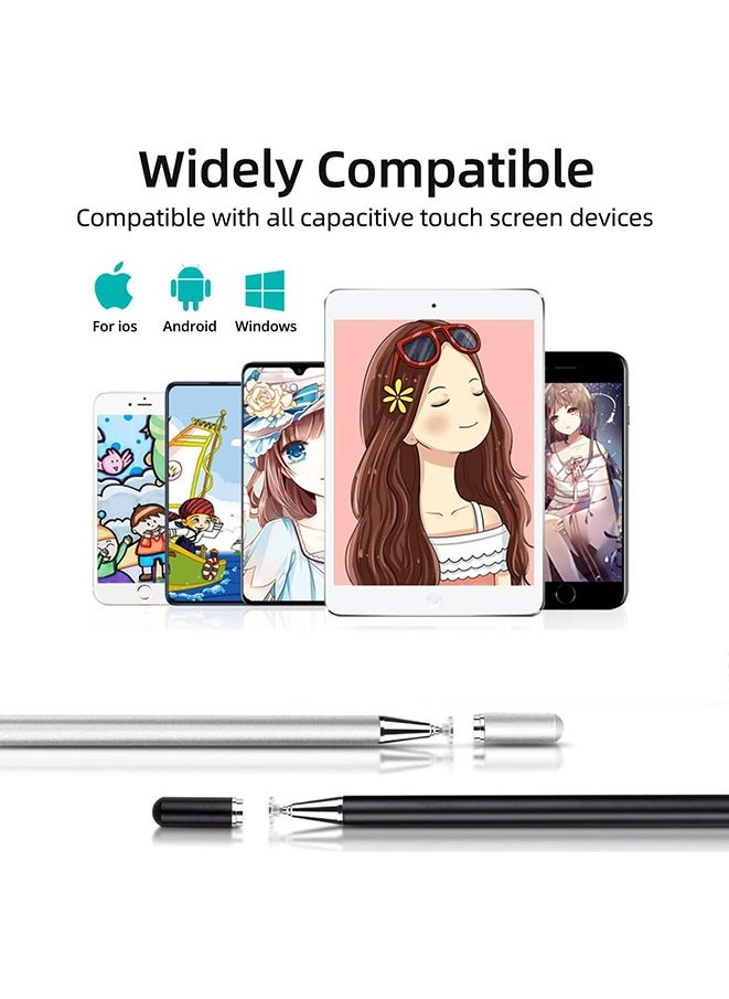 VAVA - Stylus Pen for Touch Screen (2 Pack Two Way High Sensitivity) Universal Capacitive Pen for iPad iPhone Android Samsung Phone Microsoft Tablet - Image 1