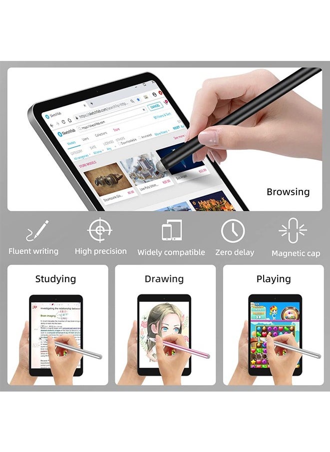 VAVA - Stylus Pen for Touch Screen (2 Pack Two Way High Sensitivity) Universal Capacitive Pen for iPad iPhone Android Samsung Phone Microsoft Tablet - Image 1