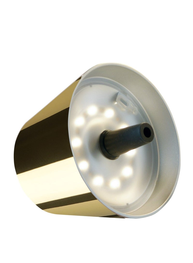 Sompex Top 2.0 Bottle Table Lamp (Glossy finish) | indoor & outdoor use | IP 44 Splashproof | 3 metallic colours | Stepless touch with dimmable and memory functions | 12.5x11 cm - Gold - Image 5
