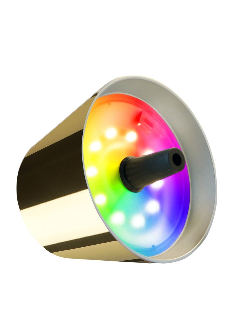 Sompex Top 2.0 Bottle Table Lamp (Glossy finish) | indoor & outdoor use | IP 44 Splashproof | 3 metallic colours | Stepless touch with dimmable and memory functions | 12.5x11 cm - Gold - Image 4