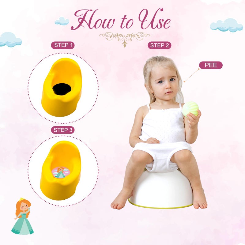 Geyee 24 Pcs Potty Training Stickers Potty You Pee on Toilet Reveal Stickers Chart Reusable Pee Decals Color Changing Seat Toilet Targets for Boys Girls Kids Training Use(Princess) - Image 4