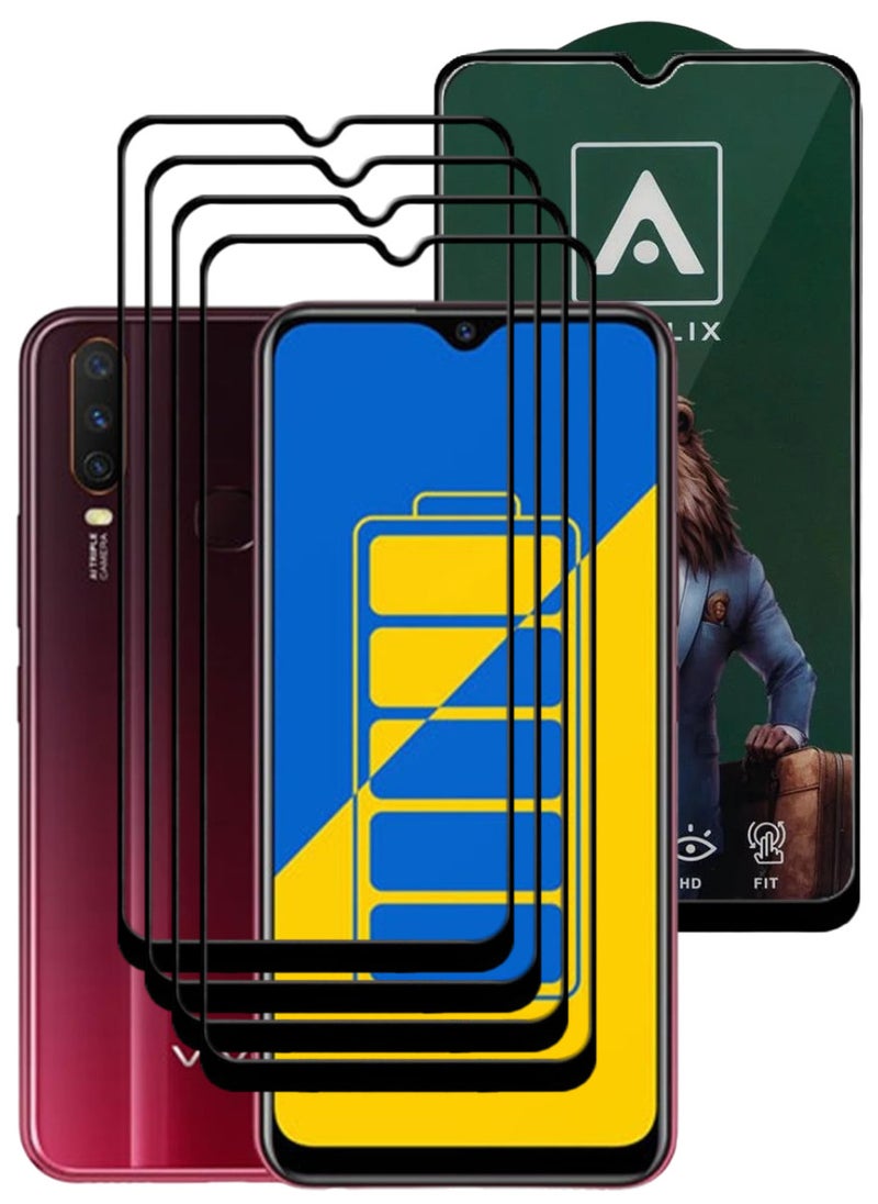 ACLIX 4 Pieces Antistatic ESD Dustproof Premium Quality High Definition Tempered Glass Screen Protector Designed For vivo Y15 - Image 1